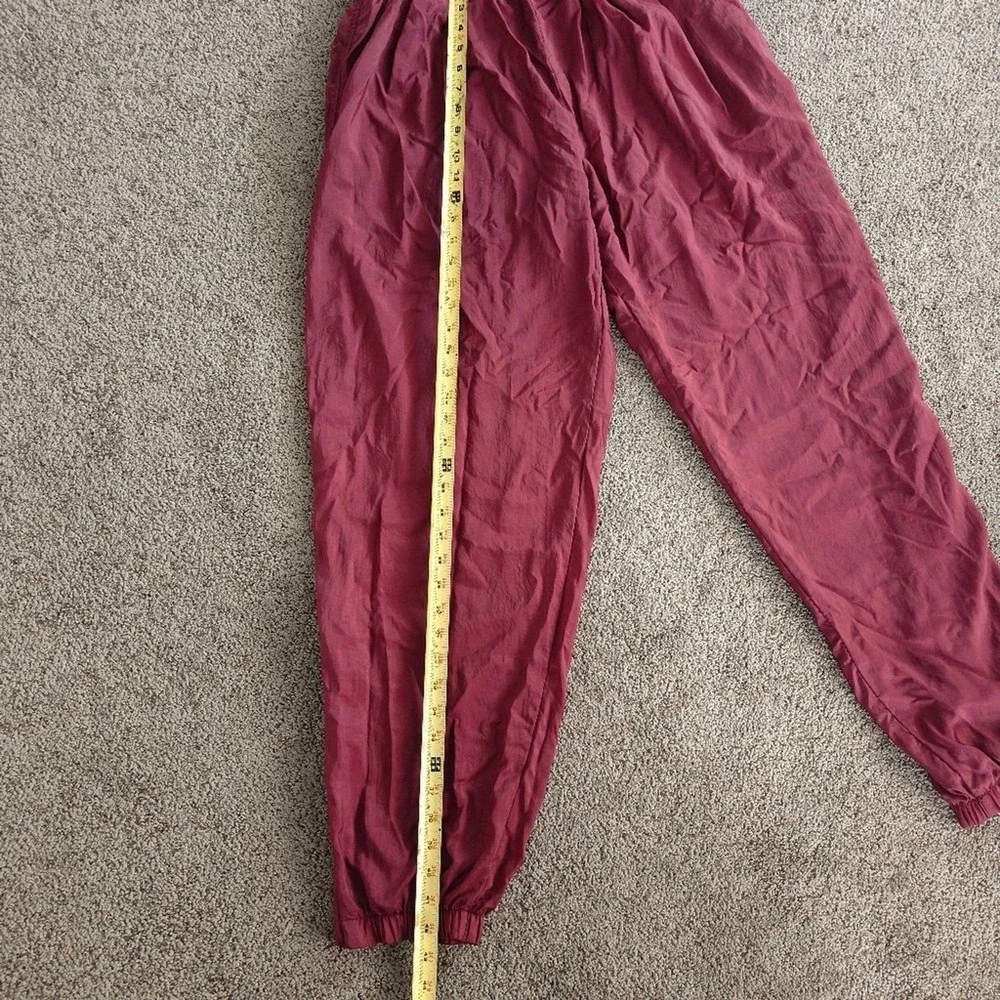 VTG Nike Team Sports Vintage 90s‎ Nylon Track Pants Burgundy Maroon Mens Large L